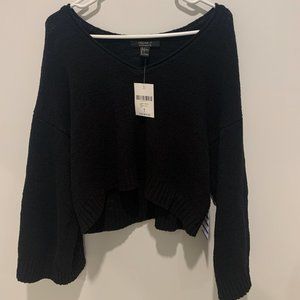 Forever 21 Cropped Black Sweater Top